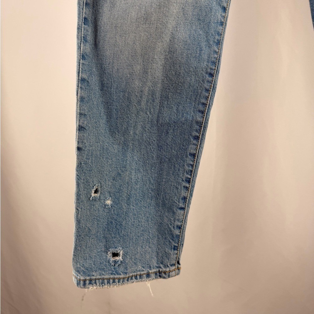 Abercrombie & Fitch Ames Low Rise Slim Boyfriend Distressed Jean in Blue Size 26 - Picture 2 of 8